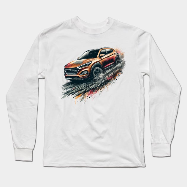 Hyundai Tucson Long Sleeve T-Shirt by Vehicles-Art